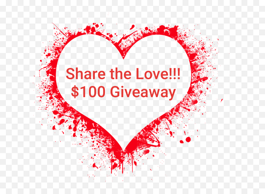 Share The Love - 100 Giveaway Gorg The Blacksmith Vector Heart Splash Png,Share The Love Logo