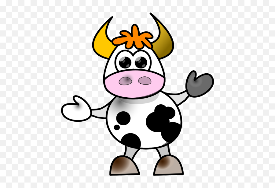 Cartoon Cow Png Svg Clip Art For Web - Download Clip Art Dibujo De Una Vaca Animada,Cartoon Smile Png