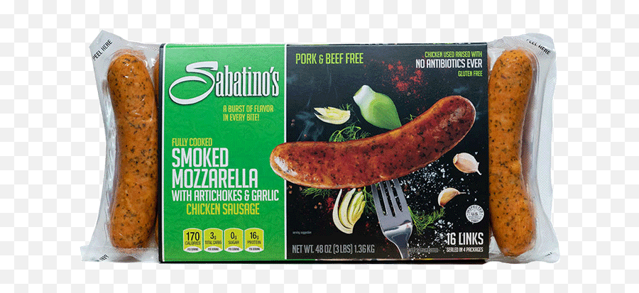 Sabatinou0027s Sausage Chicken Garlic Pork Free 24 Oz U2022 Thirstyrun - Cervelat Png,Sausage Png