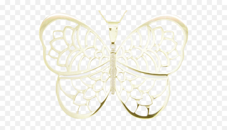 10k Gold Butterfly Pendent - Decorative Png,Gold Butterfly Png