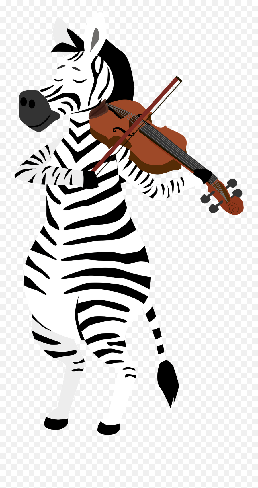 Zebra Playing Violin Clipart - Play Violin Clipart Png,Violin Transparent