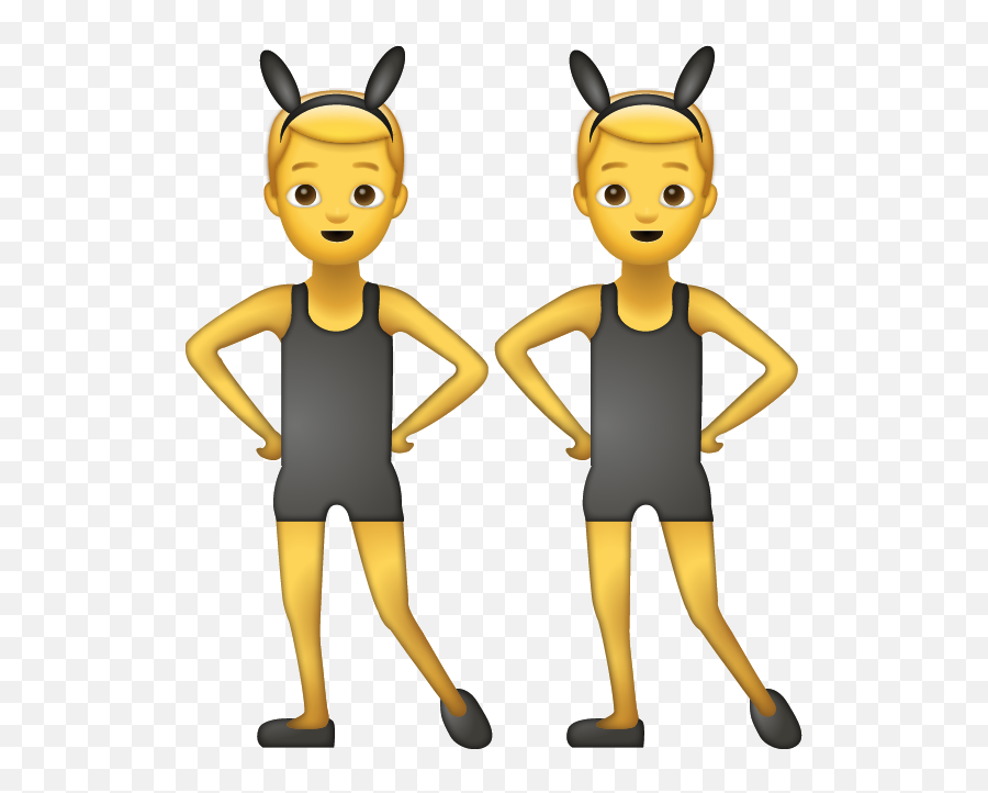 Men With Bunny Ears Emoji Free - Guys With Bunny Ears Emoji Png,Boy Emoji Png