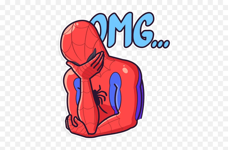 Download Memes Png Spiderman Clipart Omg Transparent - Superhero Stickers For Whatsapp,Spider Man Transparent Background