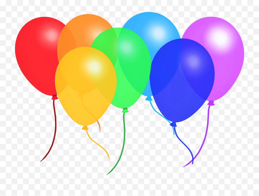 Balloon Clipart - Rainbow Coloured Balloons Png,Colors Png