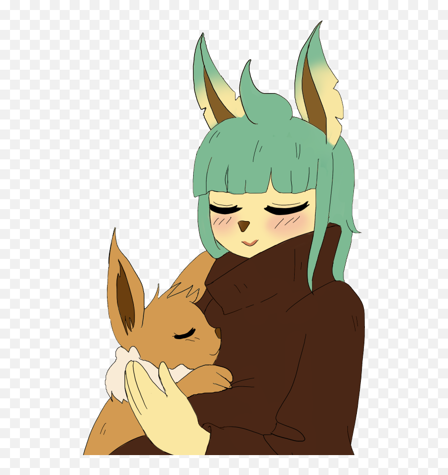 Big Sister Leafeon And Eevee By Makasia - Fur Affinity Dot Fictional Character Png,Leafeon Transparent
