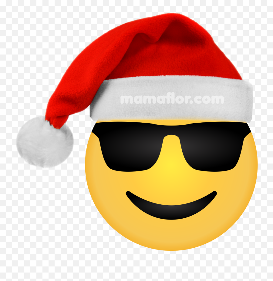 Gorro Navidad Png - Emoji Lentes Cool Christmas Smiley Christmas Smiley Emoji,Happy Face Emoji Transparent