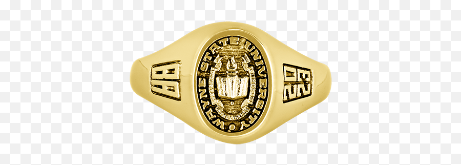 Wayne State University Womenu0027s Laurel Ring - Solid Png,Wayne State Logo