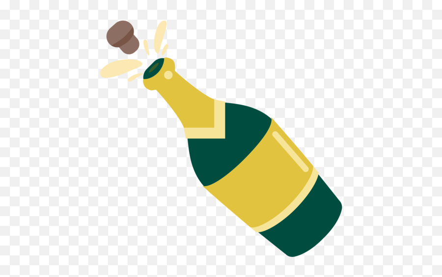 Bottle With Popping Cork Emoji - Open Wine Bottle Emoji Png,Champagne Emoji Png