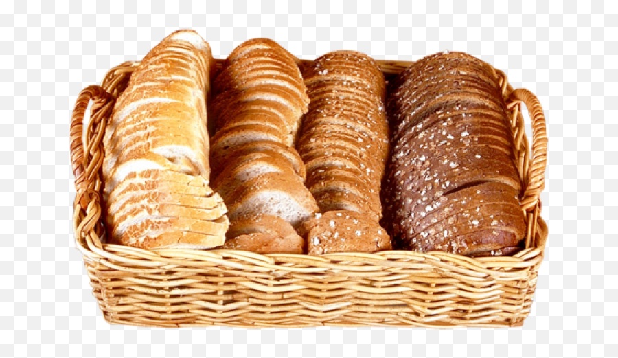 Bread Slices In Wicker Basket Png Image - Basket Of Bread Png,Basket Png