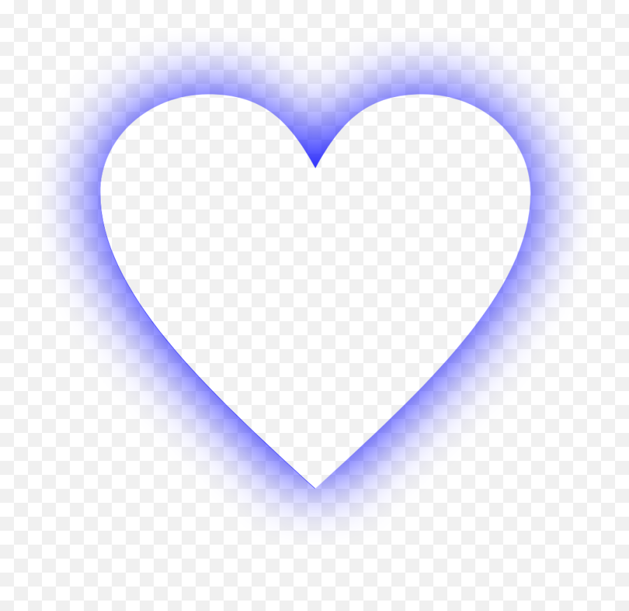 Blue Heart Border Love Neon Sticker By - Vertical Png,Blue Heart Transparent