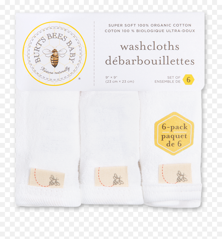 Set Of 3 Washcloths Burts Bees Baby 85 X Heather Grey - Broadcloth Png,Burts Bees Logo