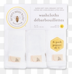 Set Of 3 Washcloths Burts Bees Baby 85 X Heather Grey - Broadcloth png