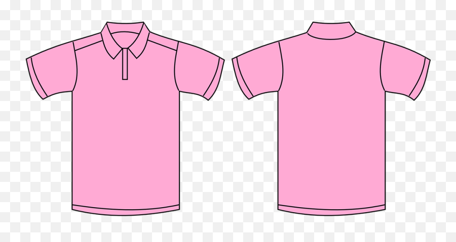 Shirt Pink Template - Polo Shirt Plain Pink Png,Shirt Template Png