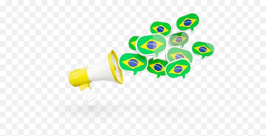 Megaphone Icon Illustration Of Flag Brazil - Dot Png,Megaphon Icon