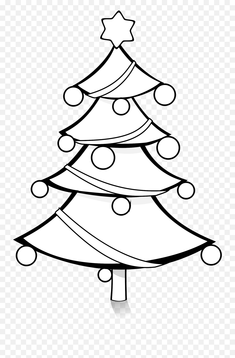 Christmas Tree With Balls Vector Illustration - Christmas Tree Clipart Black And White Png,Christmas Vector Png