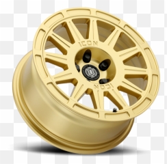 15x7 Icon Alloy Ricochet Gloss Gold - Rim png