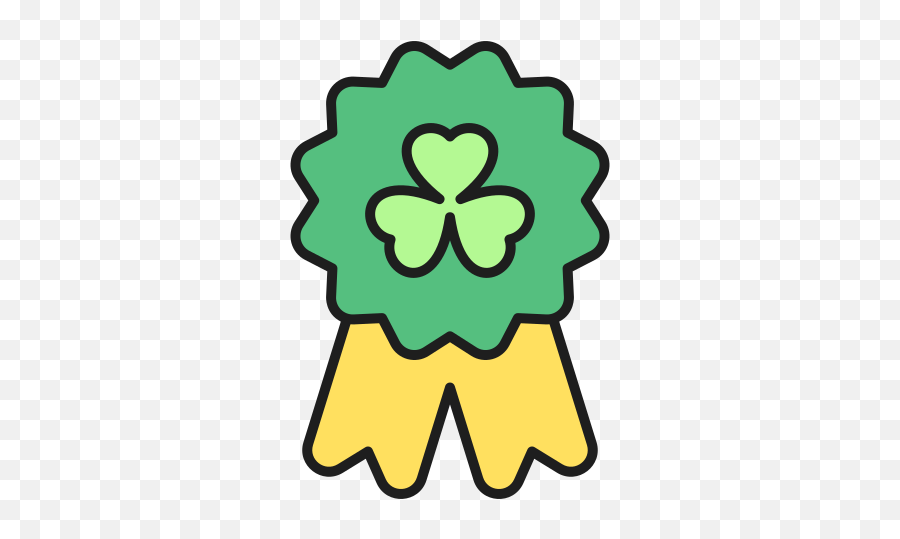 St Patricks Day Badge Clover Irish Ireland Free Icon - Drawing Png,Icon Lucky 13
