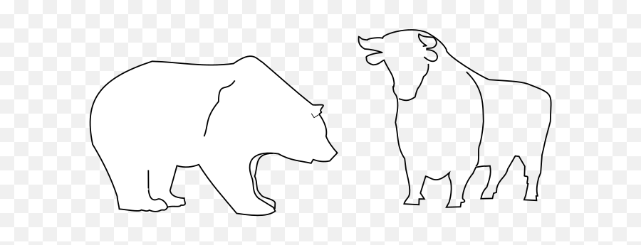 Bull And Bear Svg Clip Arts Download - Animal Figure Png,Bull Bear Icon