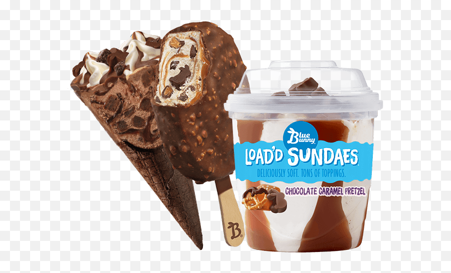 Loadu0027d Sundaes - Blue Bunny Blue Bunny Ice Cream Bars Png,Hot Fudge Sundae Icon