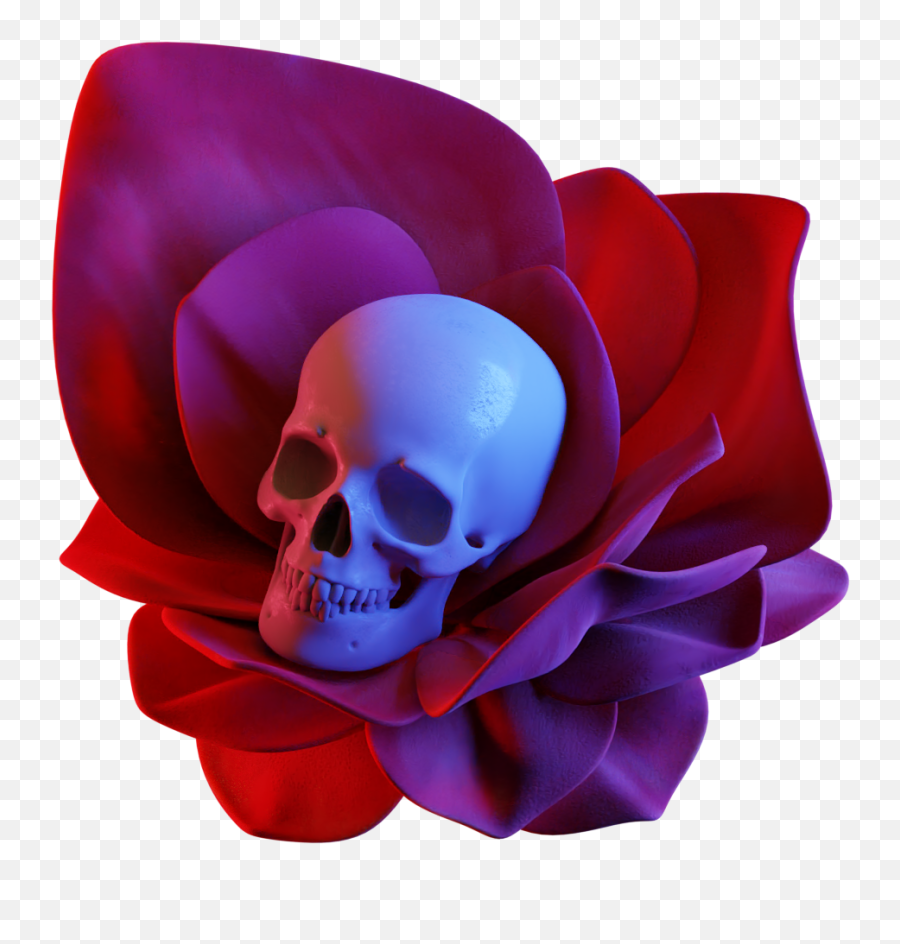 Skeletal Flowers - Rose Png,Purple Skull Icon