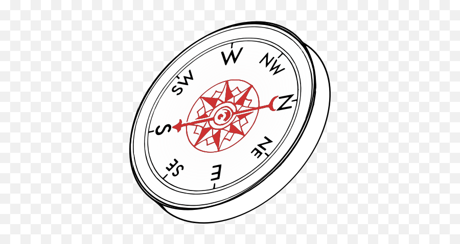 Compass - Openclipart Kompas Vektor Png,North Compass Icon