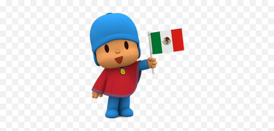 Pocoyo Holding Mexican Flag Transparent - Mexican Pocoyo Png,Mexican Flag Transparent