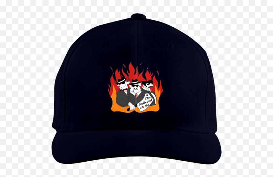 The Smokin Meat Mafia Firey Logo Hat - Baseball Cap Png,Mafia Logo