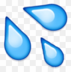 Free Png Ios Emoji Splashing Sweat Symbol Images - Wet Water Drops