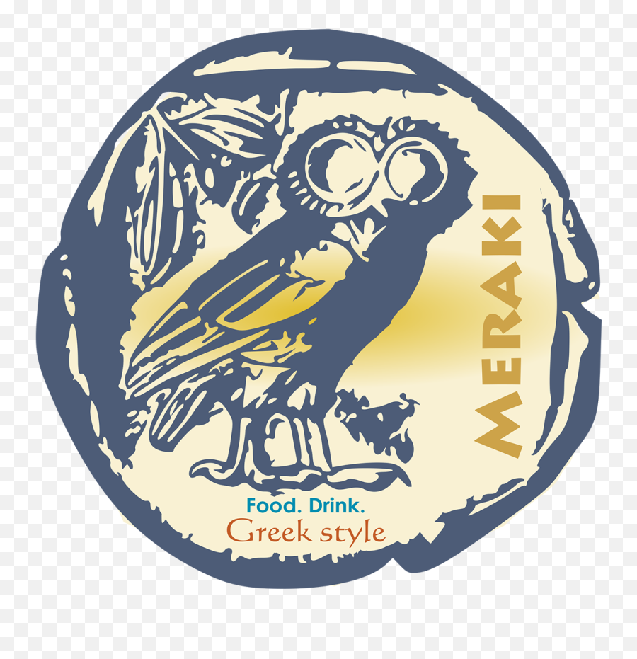 Elegant Playful Greek Restaurant Logo Design For Meraki - Clip Art Png,Greek Logo