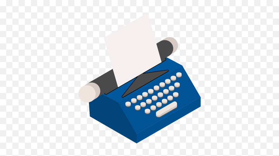 Typewriter - Isometric Blue By Gabriel Nylund On Dribbble Clip Art Png,Typewriter Png