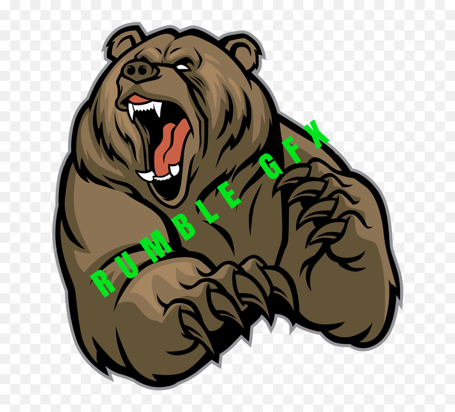 Grizzly Bear Vector Graphics Clip Art Illustration - Bear Cartoon Grizzly Bear Logo Png,Grizzly Bear Png