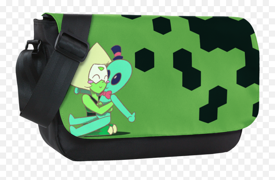 For Fans By Fansperidot Hug Sublimated Messenger Flap - Steven Universe Peridot Bag Png,Peridot Png
