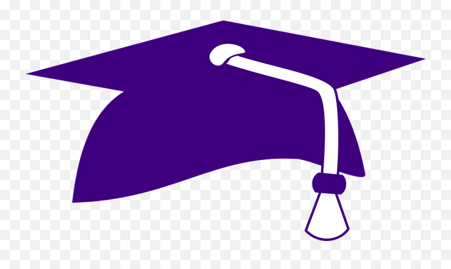 Purple Graduation Cap Clip Art - Transparent Transparent Background Graduation Caps Png,Grad Hat Png