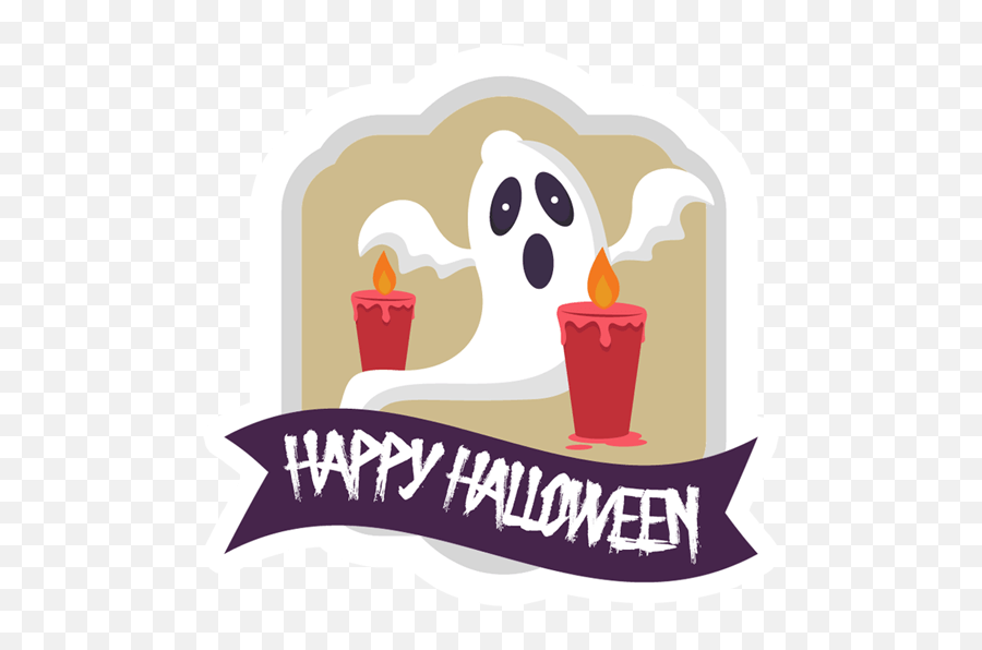 Halloween Ghost Sticker - Just Stickers Clip Art Png,Halloween Ghost Png