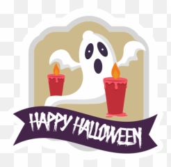 Halloween Ghost Sticker - Just Stickers Clip Art png