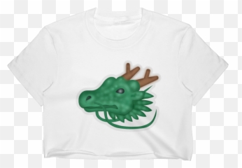 Download Emoji Crop Top - shirt Like Png Green PNG Dragon Emojis On Iphone