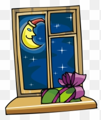 Night Christmas Clipart Png - Window With Sky