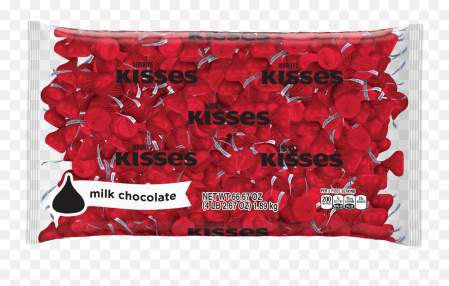 Download Hersheyu0027s Kisses Milk Chocolates Red Foils - Red Kisses Png,Kisses Png