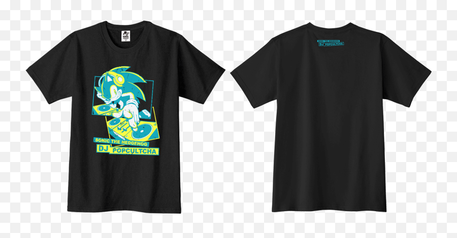 New Sonic The Hedgehog Dj Popcultcha Themed Merchandise - Bape Halloween Shirt Png,Sonic The Hedgehog Logo Transparent