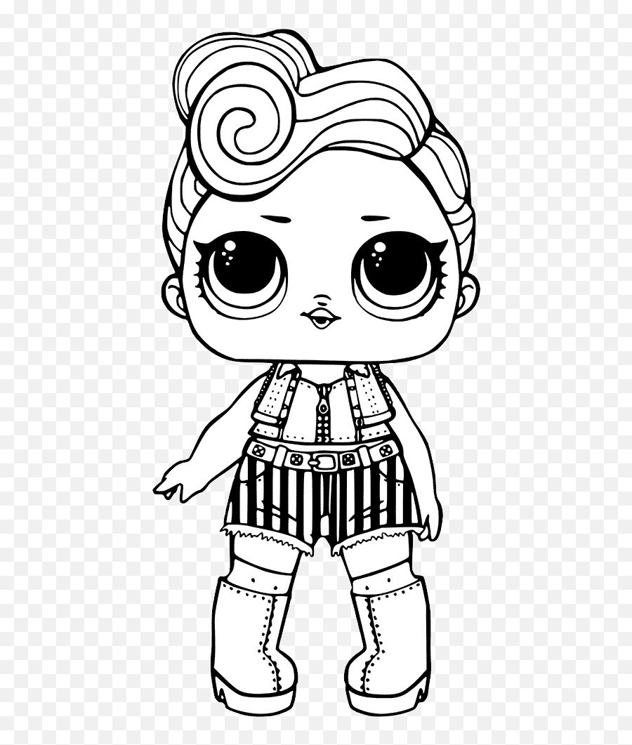 Lol Surprise Doll Png - Poopsie Toys Colouring Page,Lol Face Png