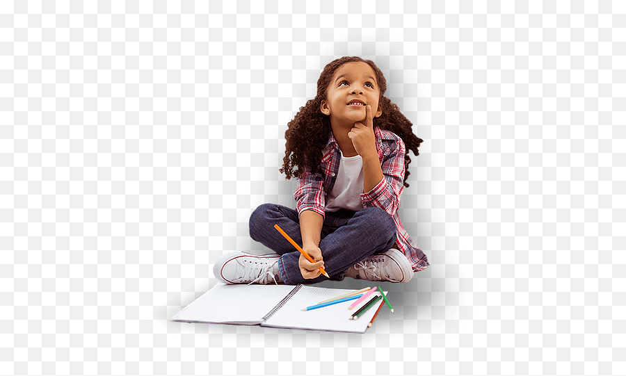 Single Dad Club Homework Help - Girl Kid Thinking Png,Homework Png