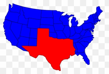 Texas Outline Clip Art Free Vector For - Electoral College Election Map 2008 png