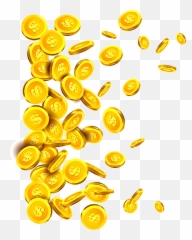 Gold Coin Money - Floating coins png download 13001618 Coin Png