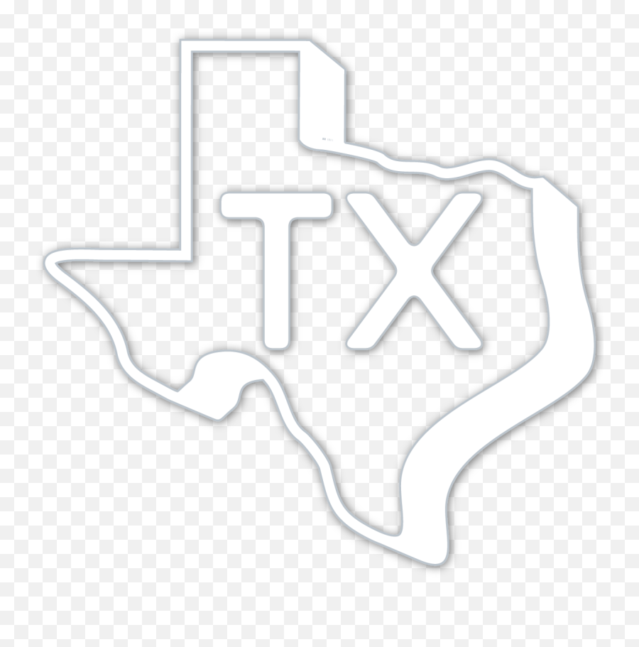 Texas Outline Png - White Texas Outline Black Background,Texas Shape Png