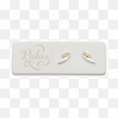 Angel Wing Stud Earrings - Solid png