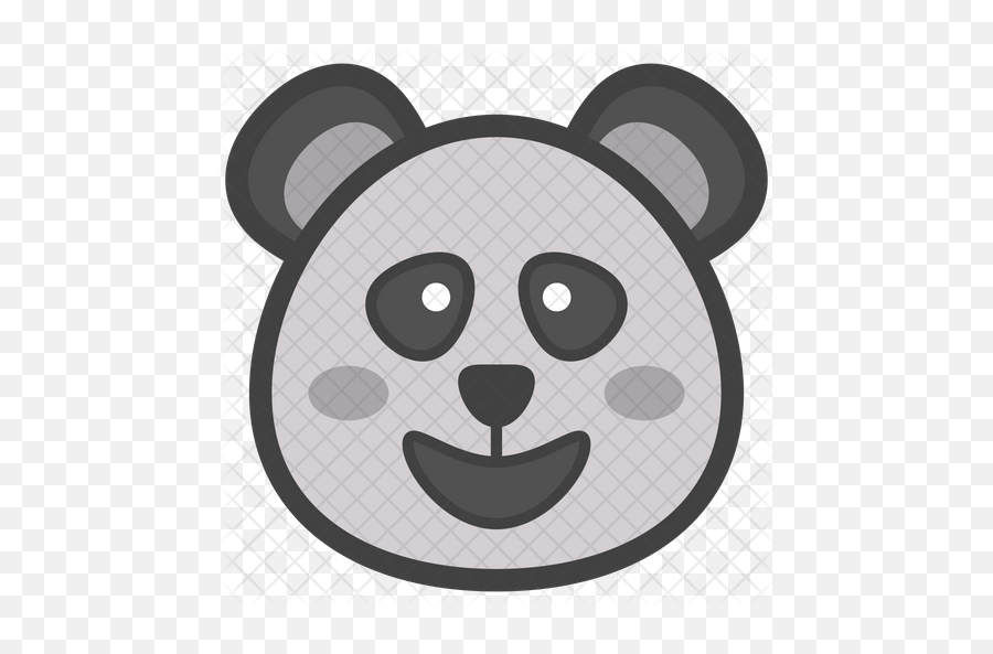 Panda Face Emoji Icon Of Colored - Dot Png,Panda Face Png