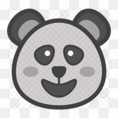 Panda Face Emoji Icon Of Colored - Dot Png,Panda Face Png