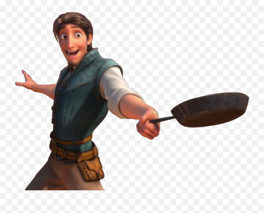 Flynn Rider Png Background Image - Flynn Rider With Frying Pan,Tangled Png