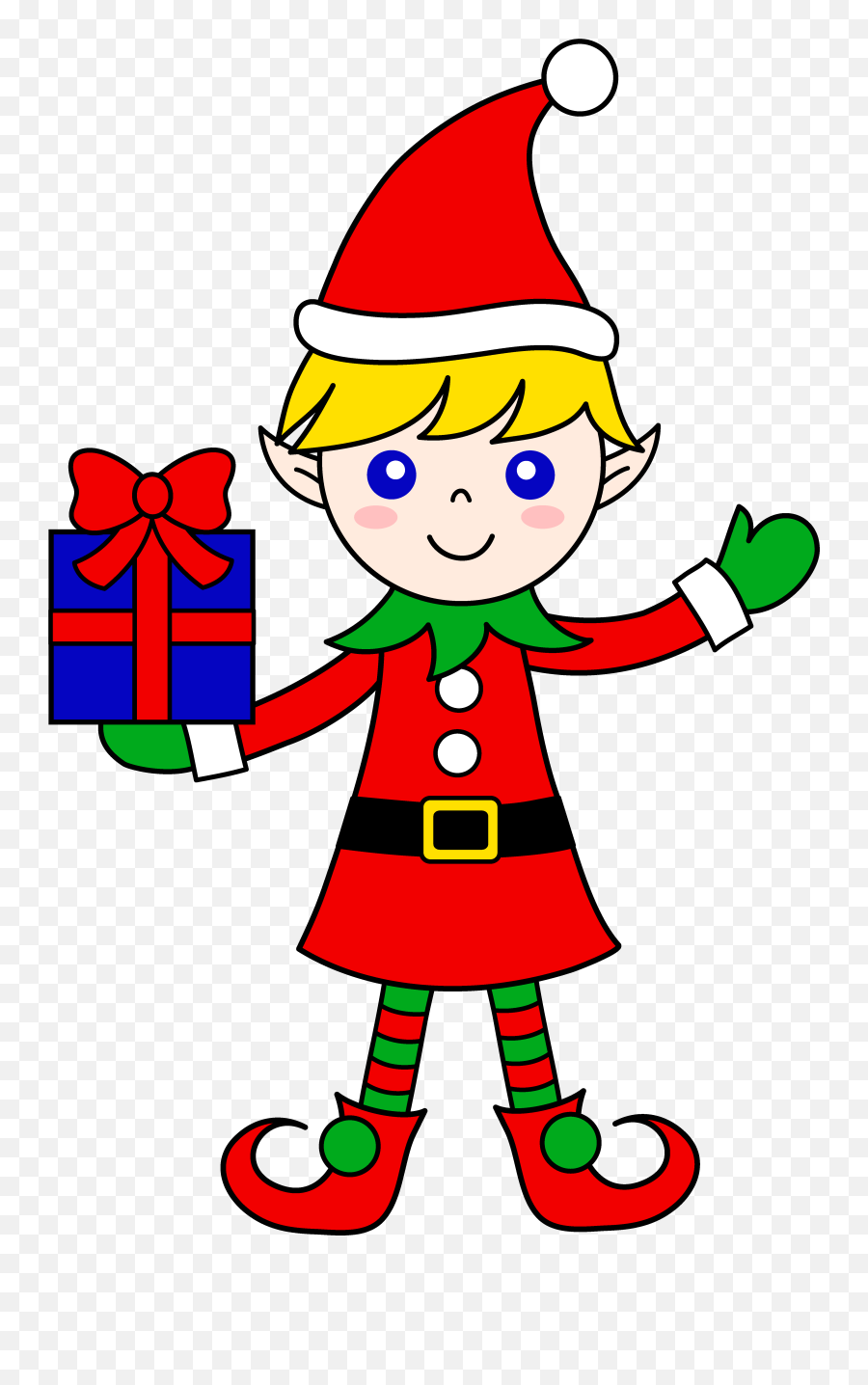 Free Elf - Elf Cute Christmas Drawings Easy,Elf On The Shelf Png