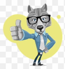 Download Mr Wolf - Wolf Cartoon Thumbs Up Png Image With No Wolf Thumbs Up Png,Wolf Cartoon Png